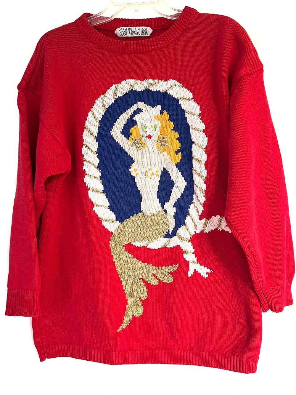 Bob Mackie Vintage Pin-Up Mermaid Sweater